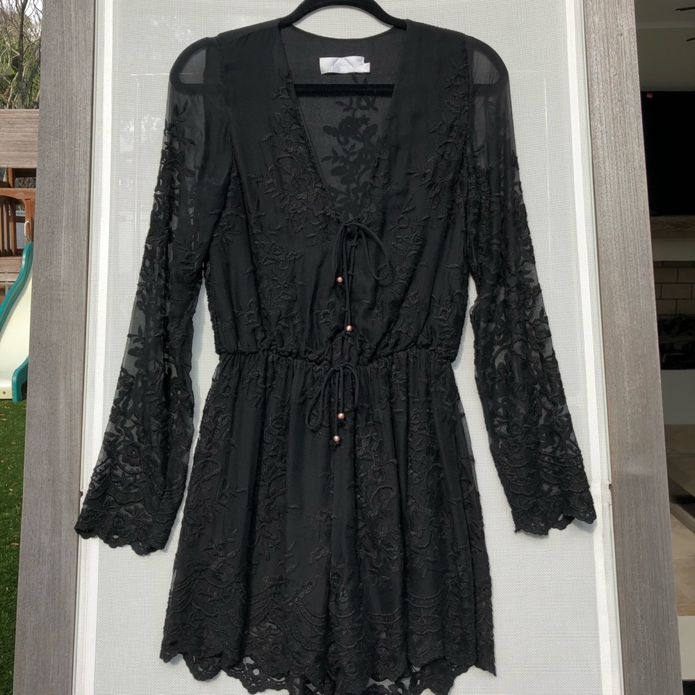 Black lace romper